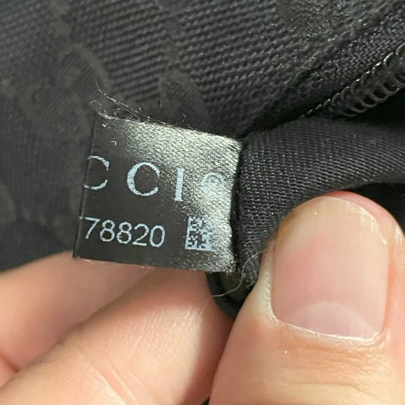 GUCCI monogram black canvas crossbody / shoulder purse unisex - Picture 8 of 15